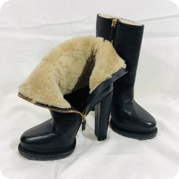 Black Holden Platform Boots/Booties - Picture 4 of 4